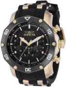 Invicta Herreur 37722 Pro Diver Sort/Gul guldtonet stål Ø50 mm