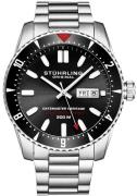 Stührling Original Herreur 1004.01 Datemaster Heritage Sort/Stål