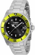 Invicta Herreur 35842 Pro Diver Sort/Stål Ø40 mm