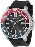 Invicta Herreur 34317 Pro Diver Sort/Gummi Ø48 mm