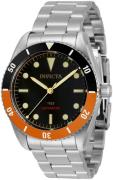 Invicta Herreur 34336 Pro Diver Sort/Stål Ø40 mm