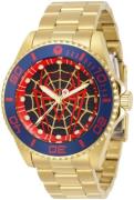 Invicta Herreur 32379 Marvel Blå/Gul guldtonet stål Ø44 mm
