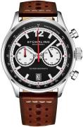 Stührling Original Herreur 933.02 Monaco Sort/Læder Ø44 mm