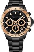 Stührling Original Herreur 3960.8 Monaco Sort/Stål Ø42 mm