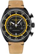 Stührling Original Herreur 1000.05 Monaco Sort/Læder Ø44 mm