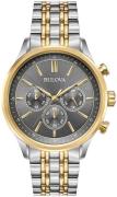Bulova Herreur 98A215 Grå/Gul guldtonet stål Ø42 mm