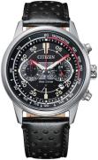 Citizen Herreur CA4460-19E Chrono Sort/Læder Ø42 mm