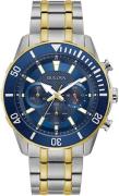 Bulova Herreur 98A246 Blå/Gul guldtonet stål Ø44 mm