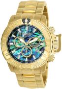 Invicta Herreur 25098 Subaqua Flerfarvet/Gul guldtonet stål Ø47 mm