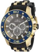 Invicta Herreur 30779 Pro Diver Grå/Gul guldtonet stål Ø50 mm