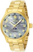 Invicta Herreur 23827 Sea Base Grå/Gul guldtonet stål Ø44 mm