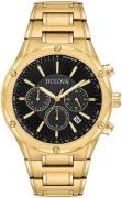 Bulova Herreur 97B161 Bracelet Sort/Gul guldtonet stål Ø43 mm