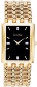 Bulova Herreur 97F21 Diamond Sort/Gul guldtonet stål