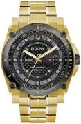 Bulova Herreur 98D156 Sort/Gul guldtonet stål Ø46.5 mm