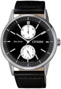 Citizen Herreur BU3020-15E Sort/Læder Ø41 mm