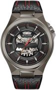 Bulova Herreur 98A237 Sort/Læder Ø46 mm