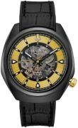 Bulova Herreur 98A241 Guld/Læder Ø44.5 mm