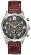 Bulova Herreur 96B301 Grå/Læder Ø41 mm