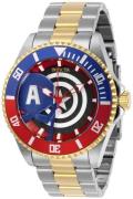 Invicta Herreur 29682 Marvel Flerfarvet/Gul guldtonet stål Ø44 mm