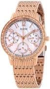 Guess Dameur W1086L2 Lattice Hvid/Rosaguldtonet stål Ø38 mm