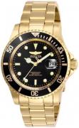 Invicta Herreur 26975 Pro Diver Sort/Gul guldtonet stål Ø40 mm