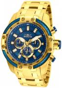 Invicta Herreur 25945 Speedway Blå/Gul guldtonet stål Ø50 mm