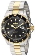Invicta Herreur 23229 Pro Diver Sort/Gul guldtonet stål Ø43 mm