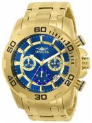 Invicta Herreur 22321 Pro Diver Blå/Gul guldtonet stål Ø50 mm