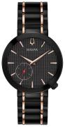 Bulova Herreur 98L240 Sort/Rosaguldtonet stål
