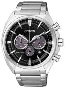 Citizen Herreur CA4280-53E Chrono Sort/Stål Ø44 mm