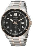 Bulova Herreur 98D127 Marine Star Sort/Rosaguldtonet stål Ø46 mm