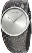 Calvin Klein Dameur K5V231Q4 Spellbound Sølvfarvet/Læder Ø39 mm