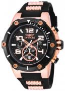 Invicta Herreur 17201 Speedway Sort/Rosaguldtonet stål Ø51.5 mm