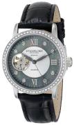 Stührling Original Dameur 710.02 Sort/Læder Ø34 mm