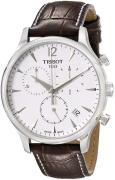 Tissot Herreur T063.617.16.037.00 Tradition Sølvfarvet/Læder Ø42 mm