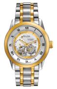 Bulova Herreur 98A123 Mechanical Sølvfarvet/Gul guldtonet stål Ø42