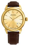 Bulova Herreur 64B118 Accutron Guld/Læder Ø42 mm