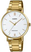Casio Dameur LTP-VT01G-7BUDF Classic Hvid/Gul guldtonet stål Ø34 mm