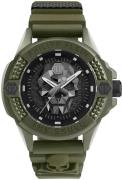 Philipp Plein Herreur PWUBA0423 The Skull Sort/Stål Ø44 mm