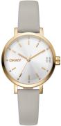DKNY Dameur DK1L038L0025 Soho Glitz Sølvfarvet/Læder Ø30 mm