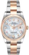 Rolex Dameur 126231-0022 Datejust 36 Hvid/18 karat rosa guld Ø36 mm