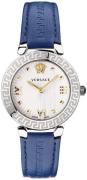 Versace Dameur VEZ600121 Greca Sølvfarvet/Læder Ø36 mm