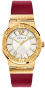 Versace Dameur VEVH00420 Greca Sølvfarvet/Læder Ø38 mm