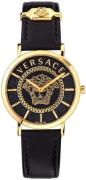Versace Dameur VEK400421 Essential Sort/Læder Ø36 mm
