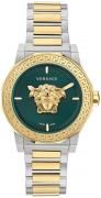 Versace Dameur VE7B00323 Medusa Grøn/Gul guldtonet stål Ø38 mm