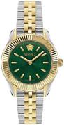 Versace Dameur VEAFA0324 Daphnis Grøn/Gul guldtonet stål Ø30 mm
