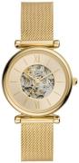 Fossil Dameur ME3250 Carlie Guldfarvet/Guldtonet stål Ø35 mm