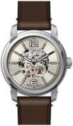 Fossil Herreur ME3264 Heritage Sølvfarvet/Læder Ø43 mm