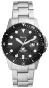 Fossil Herreur FS6032 Blue Sort/Guldtonet stål Ø42 mm