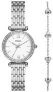 Fossil Dameur ES5315SET Carlie Sølvfarvet/Stål Ø28 mm